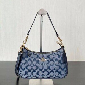 COACH Teri Shoulder Bag Signature Chambray CH139 Outlet NEW